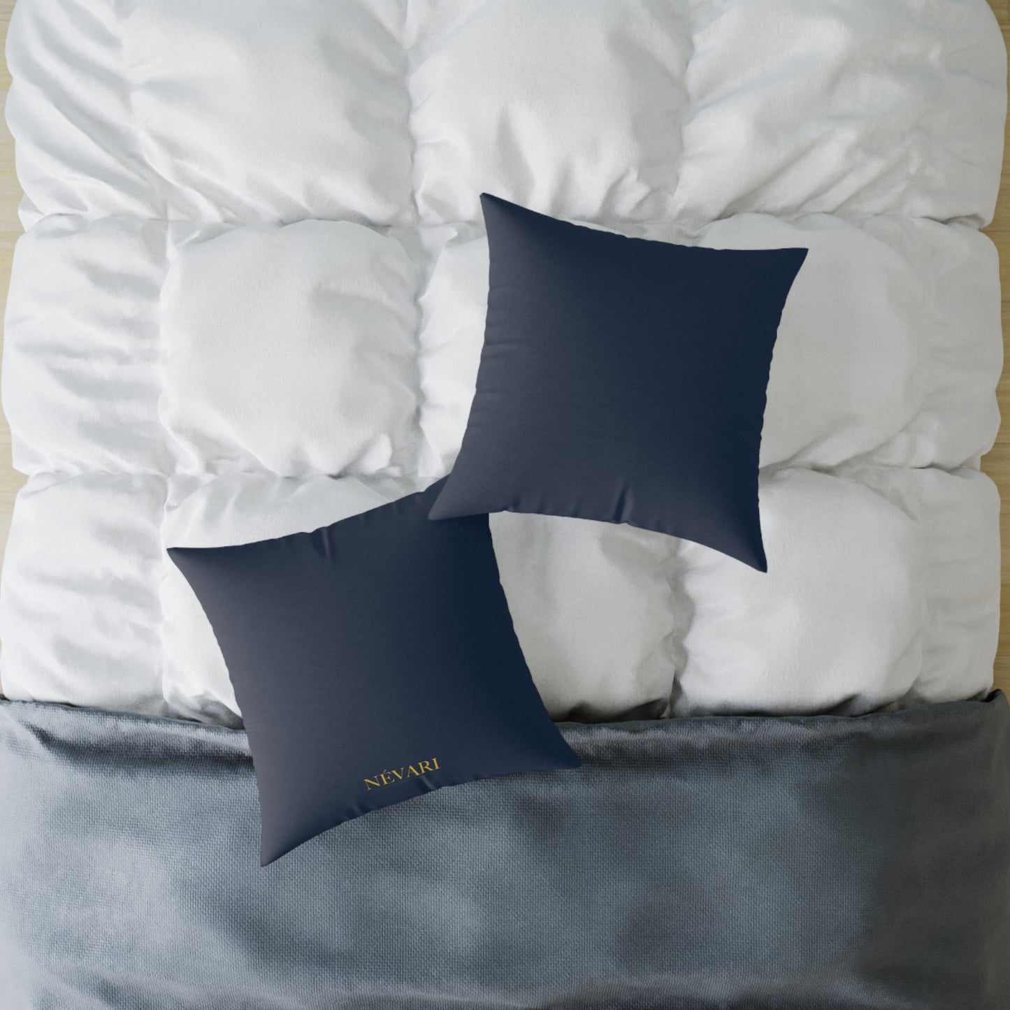 Navy Blue Canvas Pillow