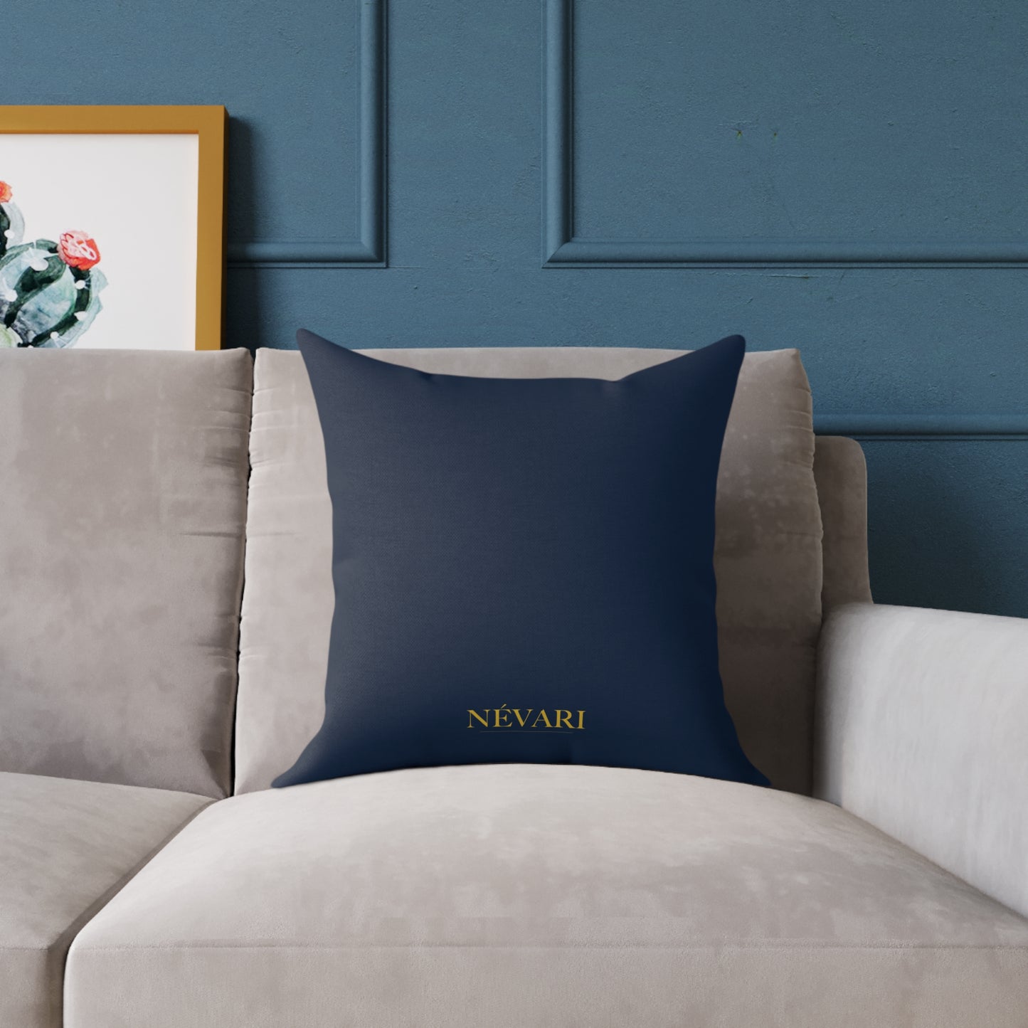 Navy Blue Canvas Pillow