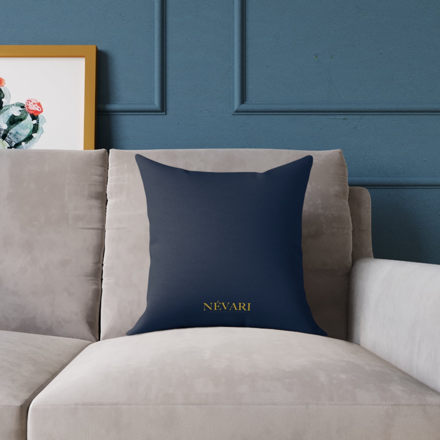 Navy Blue Canvas Pillow