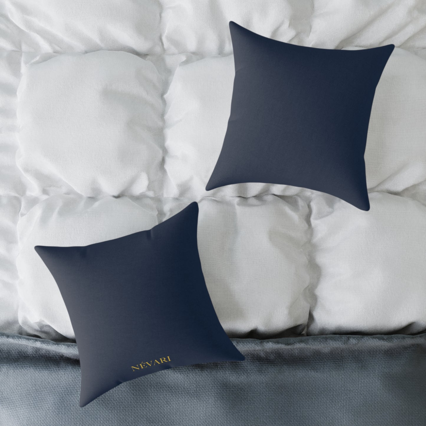 Navy Blue Canvas Pillow