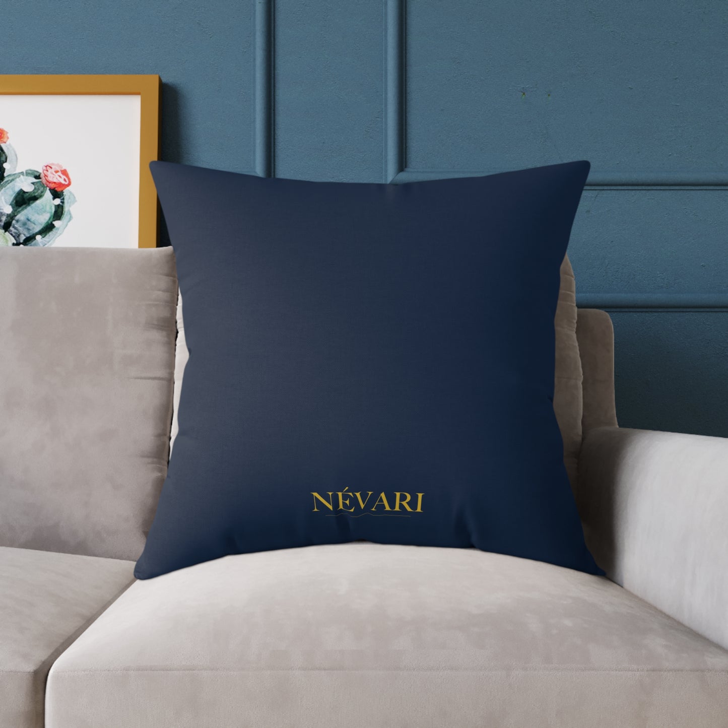 Navy Blue Canvas Pillow