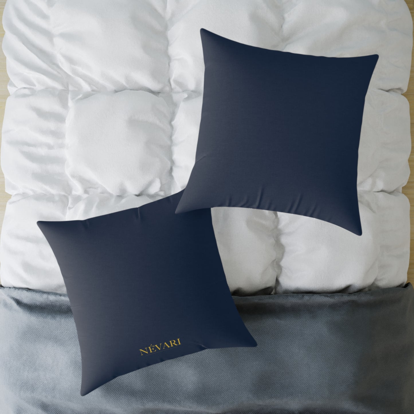 Navy Blue Canvas Pillow