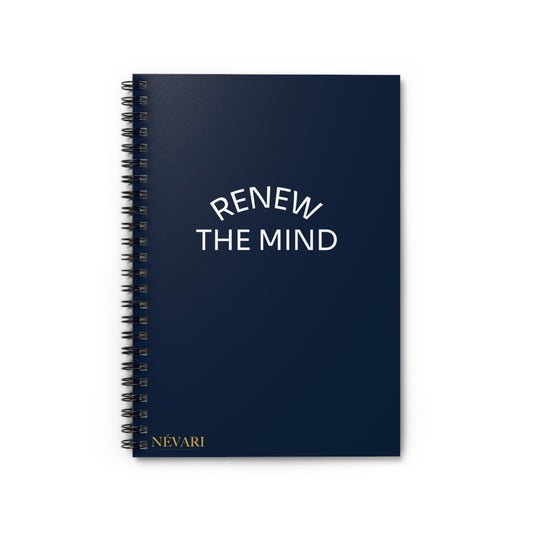 Inspirational Spiral Notebook - Renew the Mind, Motivational Journal, Thought Organizer, Student Diary, Self-Improvement Planner