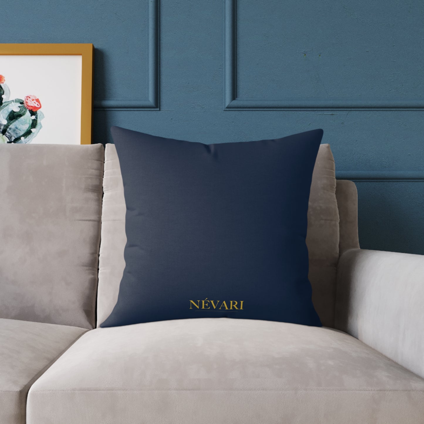 Navy Blue Canvas Pillow