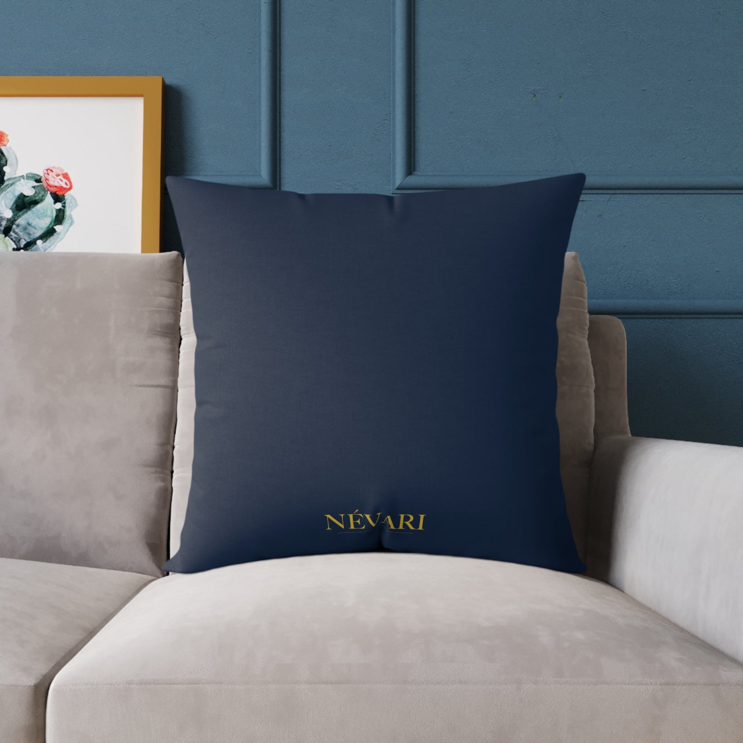 Navy Blue Canvas Pillow