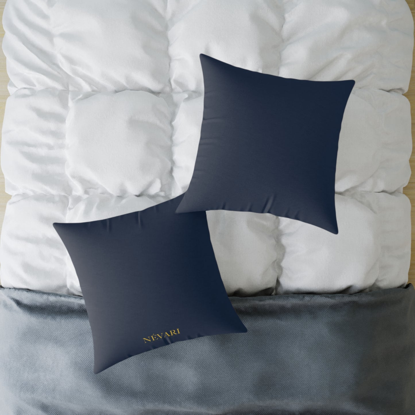 Navy Blue Canvas Pillow